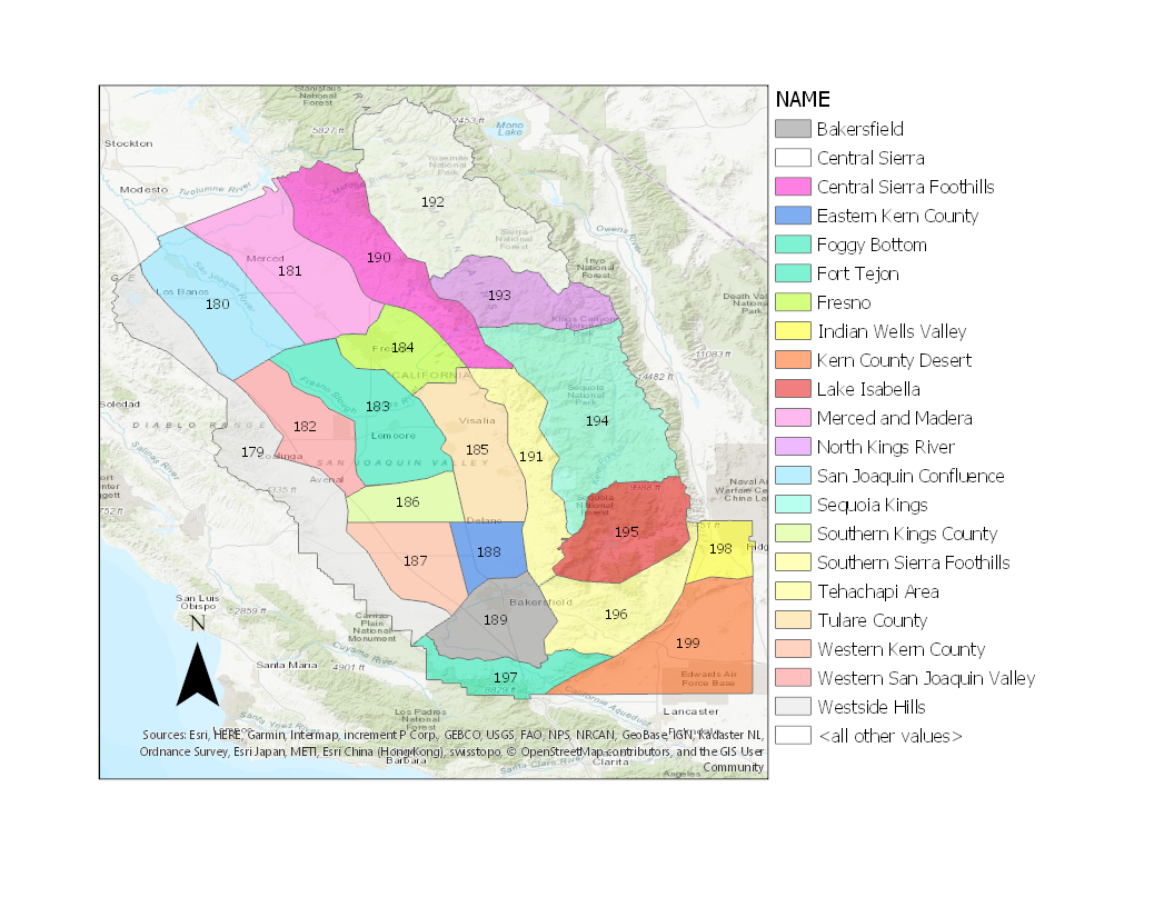 Proposed Forecast Zones For Central California 0108